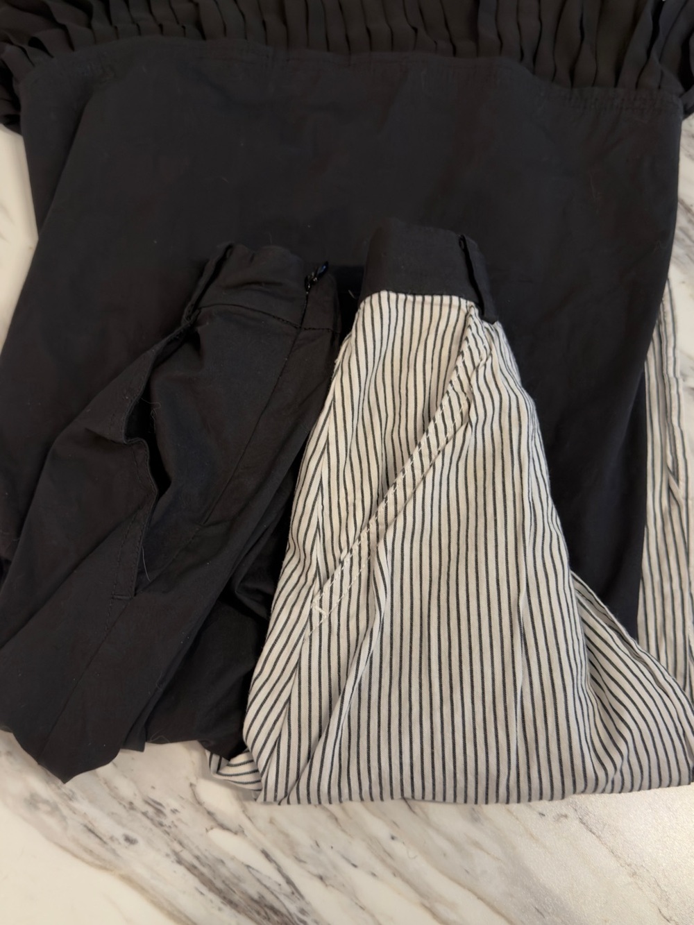 Black Layered Asymmetrical Maxi Skirt S